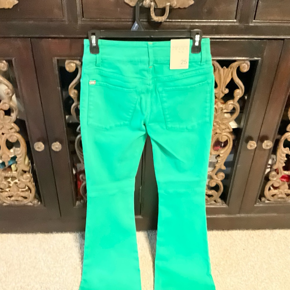 Alice + Olivia Green Flare Jeans NWT